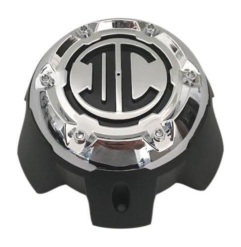 2 Crave Wheels NX-6H Chrome and Black Center Cap - The Center Cap Store