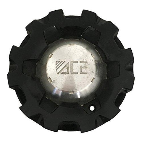 Ace Wheels C001 USED Chrome and Black Center Cap - The Center Cap Store