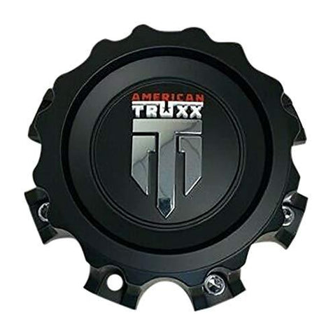 American Truxx 81502090F-4 Matte Black Wheel Center Cap - The Center Cap Store