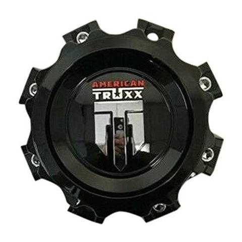 American Truxx Gloss Black Wheel Center Cap C1081502090F-7 8 Lug - The Center Cap Store