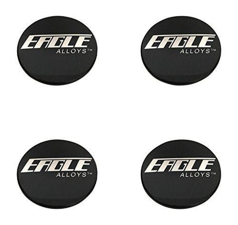 Eagle Alloys Wheels 3087 138 3087-02 51971670F-1 Gloss Black Snap In Center Cap 4 Pack - The Center Cap Store