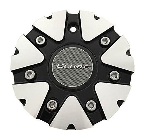 Elure Wheels CSB20-A2A Black and Machined Wheel Center Cap - The Center Cap Store