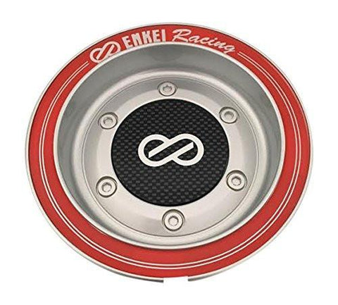 Enkei Wheels CC-074 Chrome and Red Center Cap - The Center Cap Store