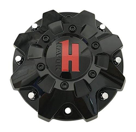 Havok Wheels CBH103-A2P Gloss Black Wheel Center Cap - The Center Cap Store