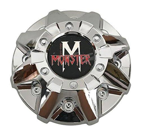 Monster Off-Road Wheels C-224-3 LG13109-80 Chrome Wheel Center Cap - The Center Cap Store