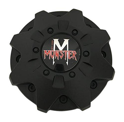 Monster Off-Road Wheels C-224-6 Matte Black Wheel Center Cap 22 Inch - The Center Cap Store