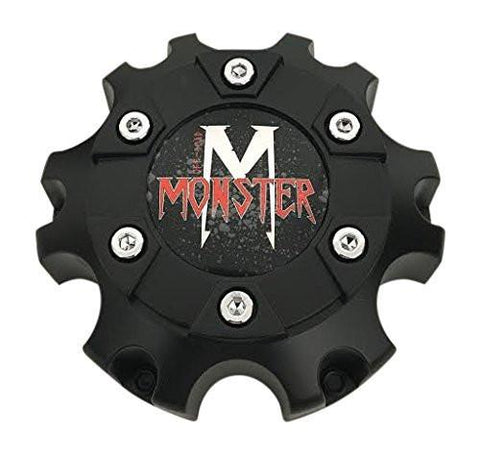 Monster Off-Road Wheels C-692-4 Matte Black Wheel Center Cap - The Center Cap Store