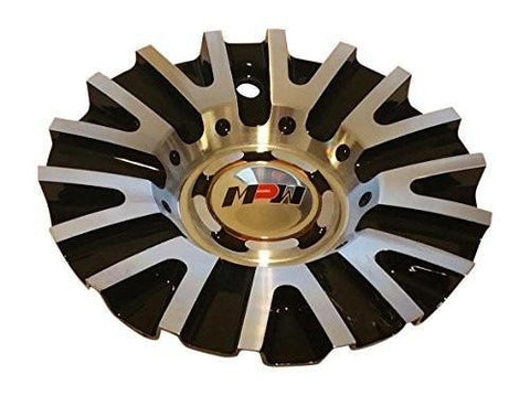 MPW Wheels MC160N301-2 Black and Machined Wheel Center Cap - The Center Cap Store