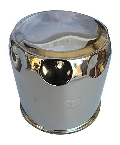 PCW-131CAP2 Universal Stainless Steel Push Thru Truck Center Cap 106mm Tall x 131mm Wide May Fits PCW-131CAP2 or Ion 175 Wheel - The Center Cap Store