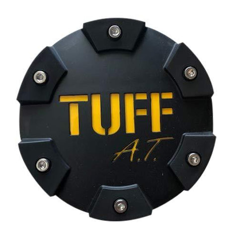 TUFF at Wheels PCTMFBY Black with Yellow Logo Center Cap Medium - The Center Cap Store