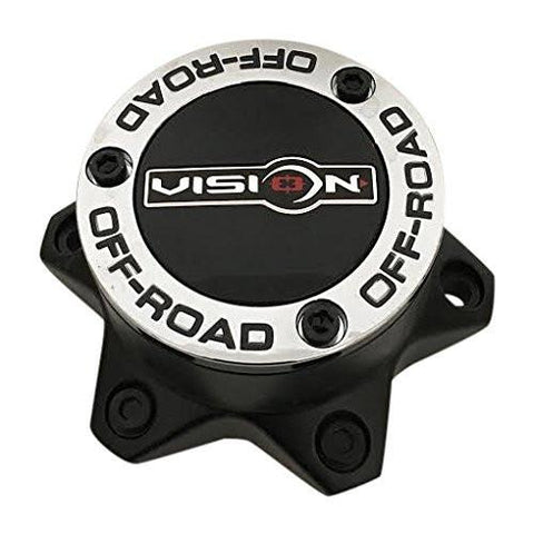 Vision Offroad Wheels C394PLMB-6V Matte Black Center Cap - The Center Cap Store