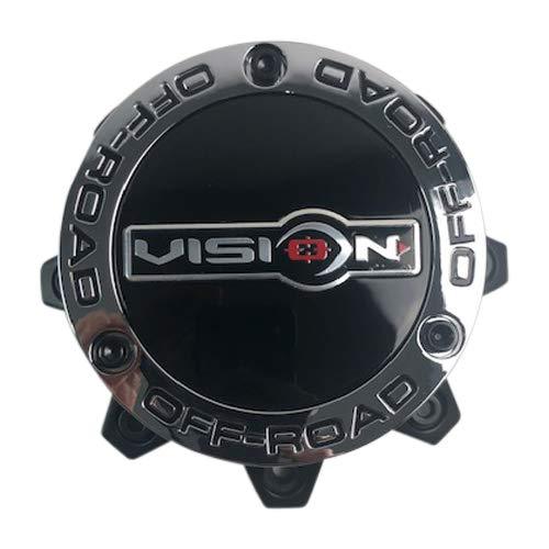 Vision Wheels C394PLMB-8V Matte Black Wheel Center Cap - The Center Cap Store