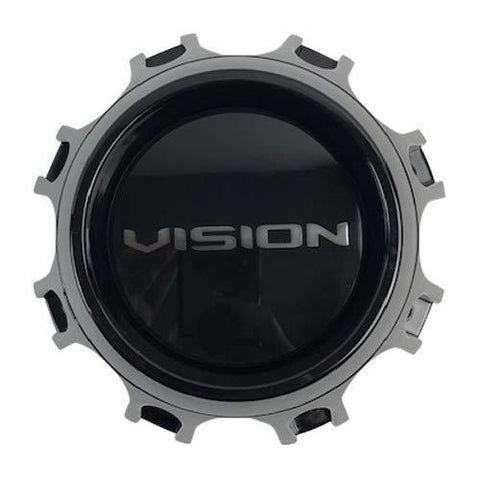 Vision Wheels C416GB-8V Gloss Black Center Cap - The Center Cap Store