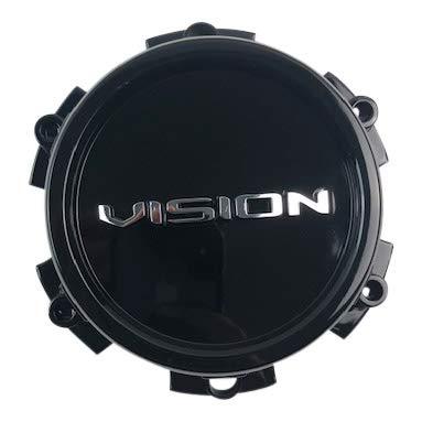 Vision Wheels C421GB-6V Gloss Black Wheel Center Cap 6 Lug - The Center Cap Store