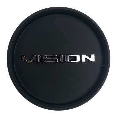 Vision Wheels Shadow C388SB-55ECV Satin Black Snap in Center Cap - The Center Cap Store